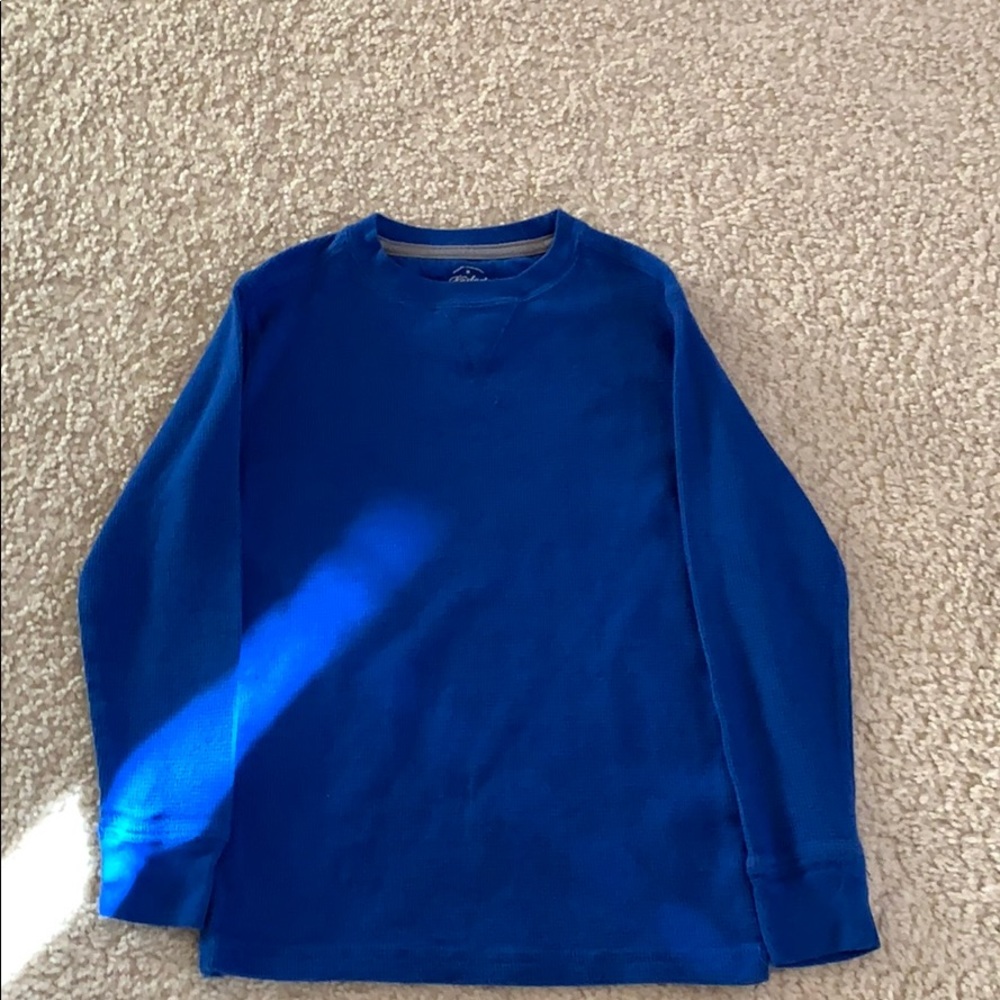 blue long sleeve boys top